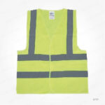 SF21 - POLYESTER SAFETY FABRIC VEST, YELLOW COLOR PRINTING UAE