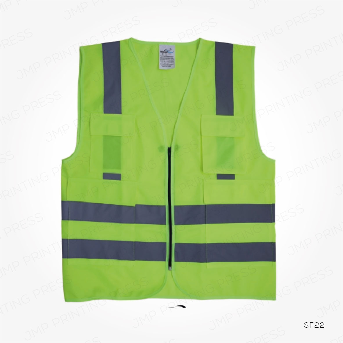 SF2210926-01 SF22 - EXECUTIVE SAFETY VEST WITH ZIPPER PRINTING UAE - Image 1