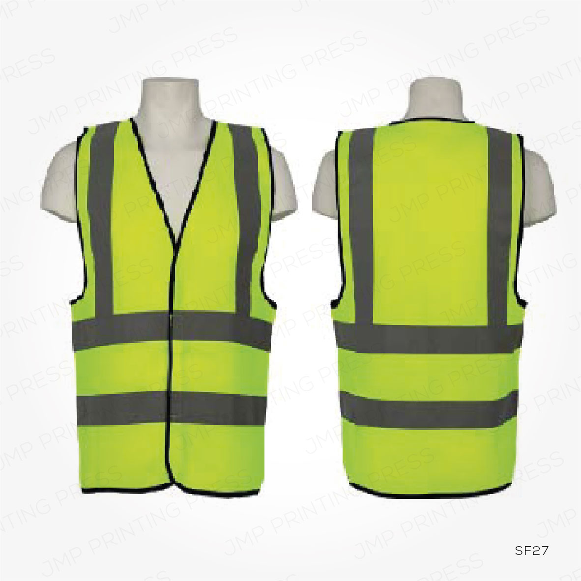 SF2710926-01 SF27 - FABRIC VEST WITH BLACK PIPING, YELLOW COLOR PRINTING UAE - Image 1