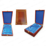 CR98 - Round Heavy Crystal Shield Wood Box Crest Printing UAE - Image 2